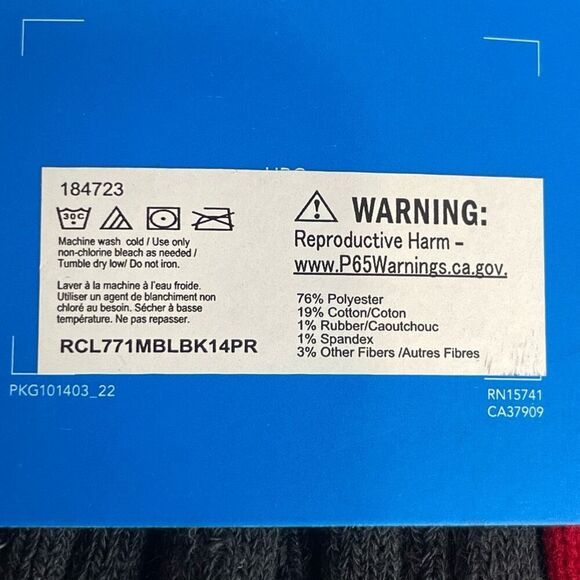 Columbia Men's Black Gray Crew Socks Set of 4 New - Picture 6 of 6